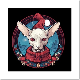 Sphynx Cat Xmas, Love Cats Posters and Art